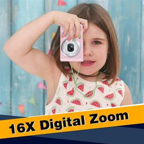 img 2 attached to 📸 Zostuic Digital Camera 36MP Small Camera 1080P Vlogging Camera with 16X Digital Zoom - Portable & Perfect for Students and Teens (Pink)