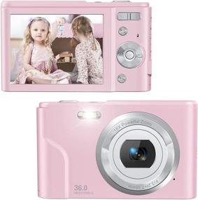 img 4 attached to 📸 Zostuic Digital Camera 36MP Small Camera 1080P Vlogging Camera with 16X Digital Zoom - Portable & Perfect for Students and Teens (Pink)