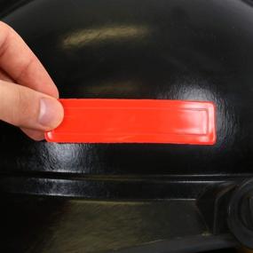 img 2 attached to 🚧 MyHardHatStickers: High Visibility Fluorescent Red-Orange Retro Reflective Helmet Strips