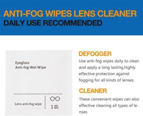 img 2 attached to 👓 NOORNY Anti-Fog Glasses Cleaning Wipes - Moistened Wipes for Glass Lenses, Face Mask Safe. Individually Wrapped, Antifog Cloths for Eyeglasses, Goggles, Face Shields - Enhance Visibility