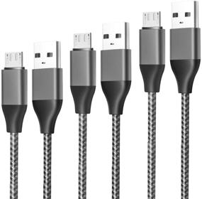 img 4 attached to 🔌 Set of Three 10-Foot Braided Nylon USB Charging Cables for Samsung Tablets - Compatible with Galaxy Tab A 10.1 (2016), 8.0 (2015, 2018), Tab E, S2, Tab 4, Tab A 9.7, 7.0 (2016)