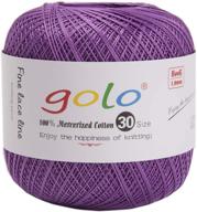 🧶 нить для крючка golo размер 30. вельветовый оттенок в элегантном фиолетовом цвете – шерсть 10-553 для тонкой рукодельной работы логотип