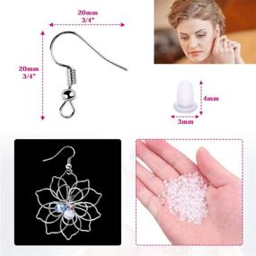 img 4 attached to 📿 240pcs Hypoallergenic Earring Hooks Kit with Earring Backs for Jewelry Making Supplies by Cridoz
