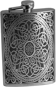 img 1 attached to 🍺 Celtic Design Flask L1 - 8 Ounce