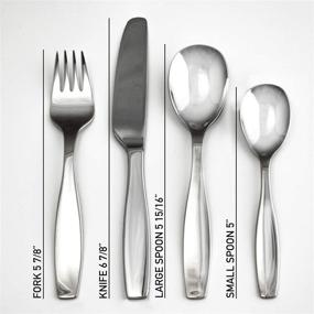 img 2 attached to 🍴 High-Quality Stainless Steel Kids Cutlery Set - Ideal Baby Gift First Birthday, 4-Piece Flatware Includes 2 Spoons, Knife, and Fork Set, Baby Keepsake 1 Year Birthday Present, Gender-Neutral Baby First Silverware Set