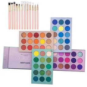 img 4 attached to ✨ Bestnice 60 Colors Eyeshadow Palette with Makeup Brush Set - High Pigment Glitter Metallic Matte Shimmer Natural Ultra Eye Shadow Powder for Easy Blending
