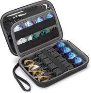 enhanced dart carrying case by usa gear - organize and protect darts (8), tips, shafts, flights, and other accessories - ideal for soft tip and steel tip darts - sleek black design логотип