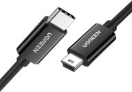 ugreen мини-usb кабель usb-c: кабель type c к mini b usb для цифровой камеры, mp3-плеера и многого другого - 3 фута, черный. логотип