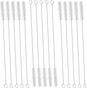 img 4 attached to 🍹 GFDesign Drinking Straw Cleaning Brushes Set - 10 Inches Extra Long 10mm Wide Pipe Tube Cleaner - Stainless Steel Handle - Set of 15