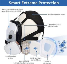 img 3 attached to Widely Organic Chemical Woodworking Respirator: Optimal Protection for Woodworkers