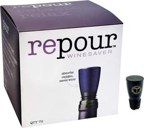 img 2 attached to 🍾 Preserve the Freshness of Your Wine with Repour Wine Saver - Oxygen Remover and Stopper - 10 Pack in Indigo Black