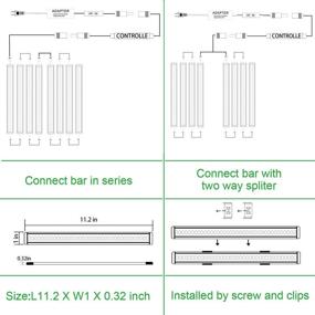 img 1 attached to 💡 AIBOO LED Under Cabinet Lighting Kit, Plug-in Strip Lights with Dimmer Switch for Kitchen Counter, Closet, Bedroom Illumination (24W-8 Bars Kit-6000K)