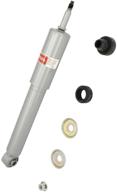 🔧 kyb kg5784 gas-a-just gas shock - silver & white: enhanced performance & efficiency logo