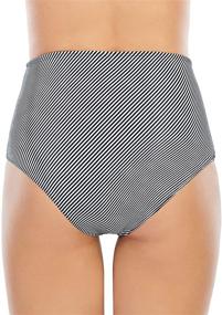 img 2 attached to Waisted Bottoms Swimming Control Bathing Women's Clothing