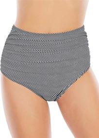 img 1 attached to Waisted Bottoms Swimming Control Bathing Women's Clothing