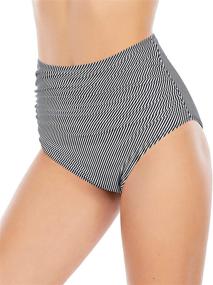 img 4 attached to Waisted Bottoms Swimming Control Bathing Women's Clothing