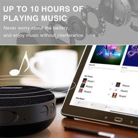 img 1 attached to Onforu Shower Speaker: Waterproof Outdoor Bluetooth Speaker with Suction Cup, Portable Mini Wireless Speaker with Sturdy Hook, Stereo Sound and Bluetooth 5.0 for Bathroom, Pool, Beach
