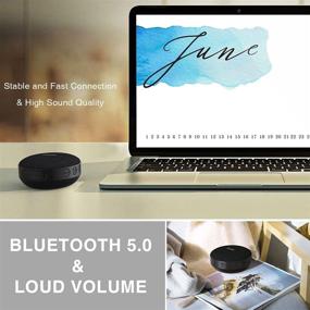 img 2 attached to Onforu Shower Speaker: Waterproof Outdoor Bluetooth Speaker with Suction Cup, Portable Mini Wireless Speaker with Sturdy Hook, Stereo Sound and Bluetooth 5.0 for Bathroom, Pool, Beach