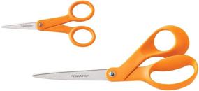 img 1 attached to Fiskars 67517197J Original Orange-Handled Scissors 8 Inch and 🔪 5 Inch, 2-Piece Set - Efficient and Vibrant Orange Scissors Bundle