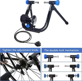 img 1 attached to Unisky Bike Trainer Stand - Indoor Steel Heavy Duty Bicycle Exercise Stand with 6-Speed Magnetic Resistance for Road and Mountain Bikes