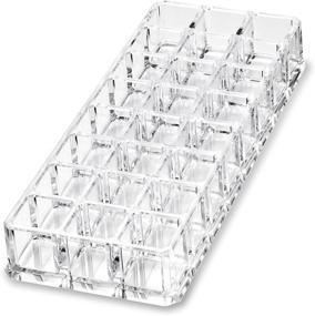 img 2 attached to 💄 Premium Clear Acrylic Lipstick Organizer & Beauty Container by Alegory: 24 Space Storage Solution