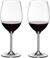 riedel cabernet/merlot wine series glass set, clear, pack of 2 logo