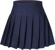 tremour little & big girls skort 👧 with adjustable waist, pleated school uniform skirt (2-14 years) logo