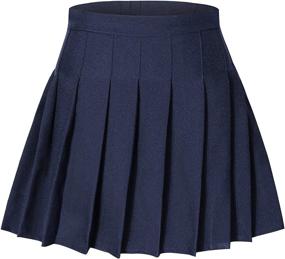 img 4 attached to Tremour Little & Big Girls Skort 👧 with Adjustable Waist, Pleated School Uniform Skirt (2-14 Years)