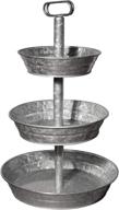 🏺 stunning galvanized tiered tray decor stand: elevate your home's style! логотип