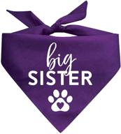 sister printed dog bandana assorted logo