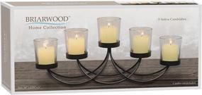 img 1 attached to 🕯️ Briarwood Black Metal Votive Candelabra: Elegant Decorative Candle Centerpiece for Weddings, Parties, Dining Table, Mantel