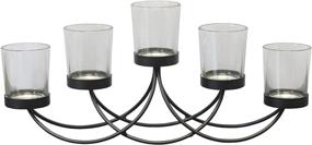 img 3 attached to 🕯️ Briarwood Black Metal Votive Candelabra: Elegant Decorative Candle Centerpiece for Weddings, Parties, Dining Table, Mantel