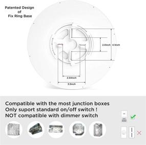 img 1 attached to 💡 Ocioc LED Flush Mount Ceiling Light Fixture - Bright 12-inch Round Lamp for Kitchen and Laundry Room - ETL Listed