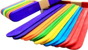 img 1 attached to 🌈 500 Rainbow Craft Sticks, 6 Inch Jumbo Size, Colored Tongue Depressors for Classroom, Creative Projects, Arts and Crafts