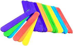 img 2 attached to 🌈 500 Rainbow Craft Sticks, 6 Inch Jumbo Size, Colored Tongue Depressors for Classroom, Creative Projects, Arts and Crafts