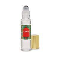 🌹 amber perfume oil roll-on by nemat fragrances: alcohol-free fragrance for women and men - 10 ml / 0.33 fl oz logo