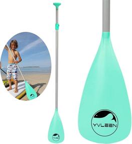 img 4 attached to YVLEEN Kids SUP Paddle - 3 Piece Adjustable 🏄 Stand Up Board Paddles - Durable, Lightweight & Floating Paddleboard Oar...