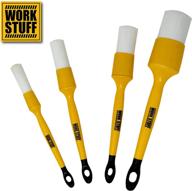 🖌️ premium albino synthetic bristle detailing brush set by work stuff - set of 4 brushes logo