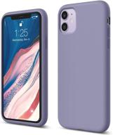 elago silicone case compatible with iphone 11 (lavender grey) - premium liquid silicone logo