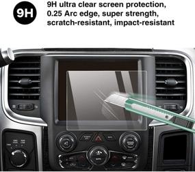 img 3 attached to 📱 Высококачественный защитный стеклянный экран для сенсорного центрального экрана Uconnect 8.4 дюйма для автомобилей Ram 1500/2500/3500 2013-2018 года выпуска - YEE PIN