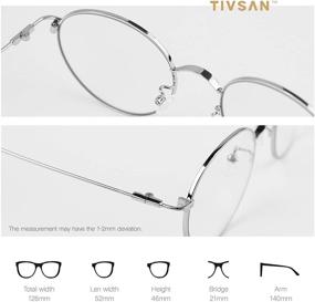 img 1 attached to 👓 Снижайте усталость глаз с помощью стильных игровых очков от TIVSAN для женщин/мужчин: тонкая ретро-круглая металлическая оправа (анти-усталость глаз, защита от УФ-лучей) – серебристые