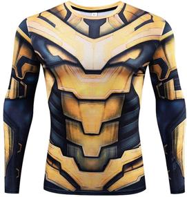 img 4 attached to YUNYIYIS Super Hero Compression Quick Drying Logo Short CY019 XL Men's Clothing in Active