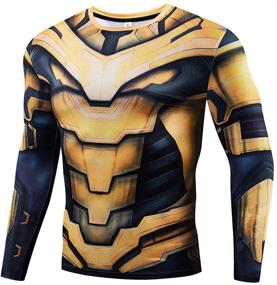 img 1 attached to YUNYIYIS Super Hero Compression Quick Drying Logo Short CY019 XL Men's Clothing in Active