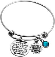 jingmaruo sunflower bracelet birthstone birthday logo