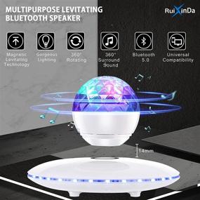img 3 attached to 🔊✨ Magnetic Levitating Speaker, RUIXINDA Floating Wireless Bluetooth Speaker 5.0 with Party Lights and Colorful LED Flashing Show for Night Light Ambiance, Home Birthday Dance Party