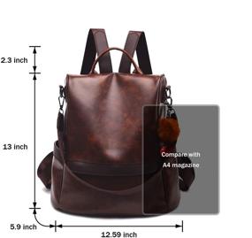 img 2 attached to Anti-Theft Designer Shoulder Backpack for Women with Handbags & Wallets - Satchel Style