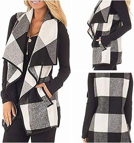 img 1 attached to 👚 Womans Color Sleeveless Cardigan Pockets - Stylish Women's Clothing for Coats, Jackets & Vests