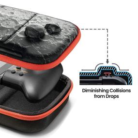 img 1 attached to 🎮 tomtoc Nintendo Switch/OLED-Model Hori Split Pad Pro Controller Carry Case – Grip Protective Carrying Case with 30 Game Cartridges, Moon Theme Limited Edition