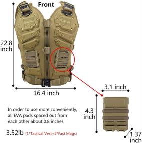 img 3 attached to 👕 Enhanced Airsoft Paintball Tactical Vest by ACTIONUNION: Adjustable Design for Optimal Performance