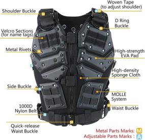 img 2 attached to 👕 Enhanced Airsoft Paintball Tactical Vest by ACTIONUNION: Adjustable Design for Optimal Performance